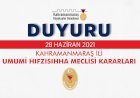 İl Umumi Hıfzıssıhha Meclis Kararı