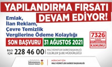 Büyükşehir’den Yapılandırma Kolaylığı