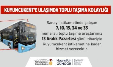 Kuyumcukent’e Toplu Taşıma Müjdesi!