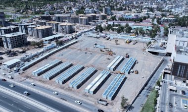 Yeni Geçici Çarşıda Alt ve Üstyapı İmalatları Sürüyor