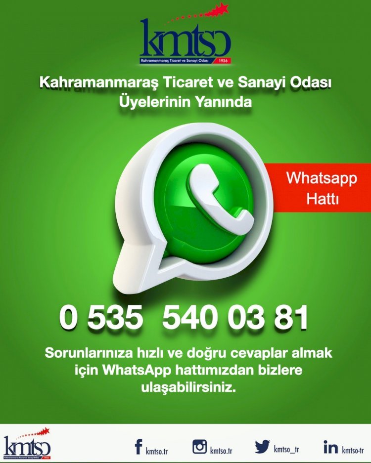 KMTSO WHATSAPP DANIŞMA HATTI KURULDU