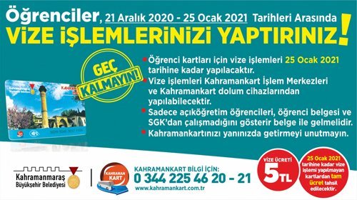 Öğrenci Kartlarında Vize İşlemleri Başlıyor