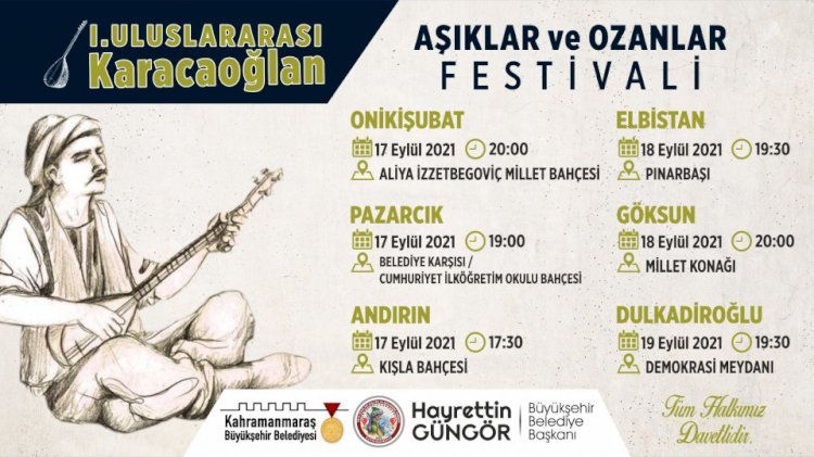 I. Uluslararası Karacaoğlan Aşıklar ve Ozanlar Festivali Başlıyor