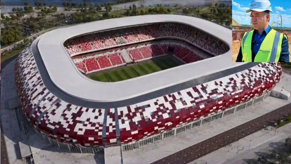 Kahramanmaraşlı iş insanı Kazakistan’ın en büyük stadyumunu inşa ediyor